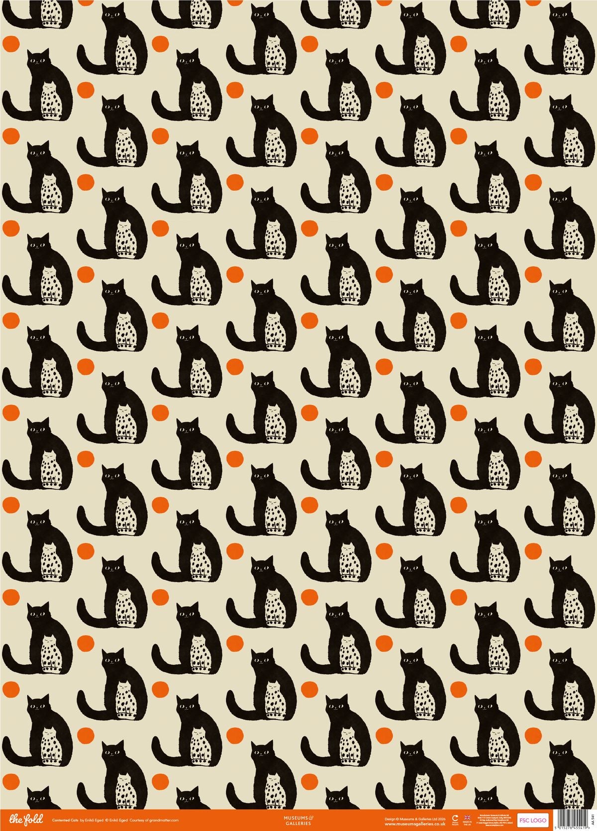 Enikő Eged Contented Cats Gift Wrap