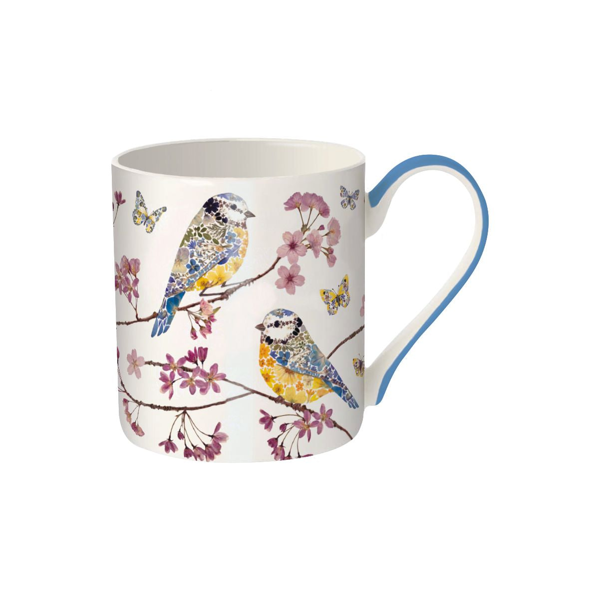 Helen Ahpornsiri Blue Tits and Blossom Fine Bone China Mug