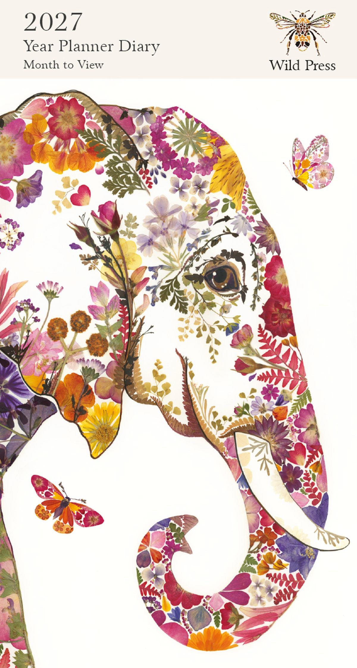 Helen Ahpornsiri Elephant Petals 2027 Slim Year Planner Diary