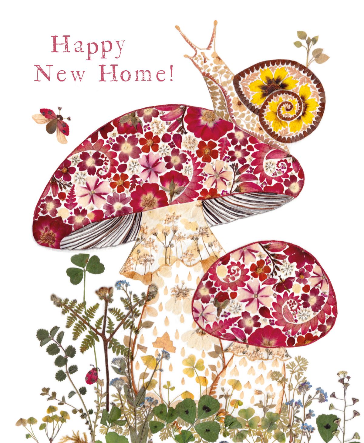 Helen Ahpornsiri Snail and Toadstools New Home Card