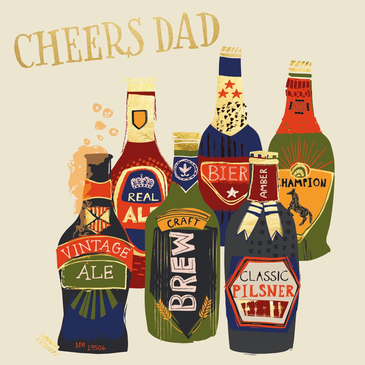 Helen Black Cheers Dad! Birthday Card