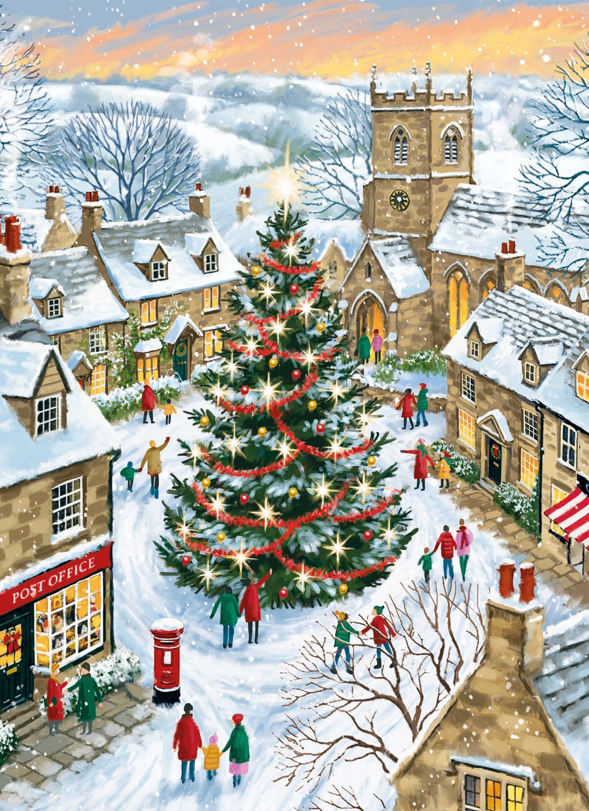Ian Saxton Village Christmas Card Pack