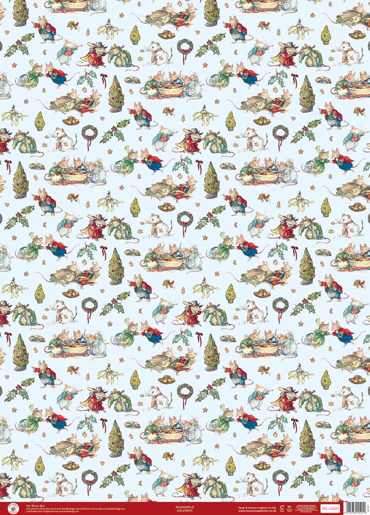 Jill Barklem Brambly Hedge Christmas Gift Wrap