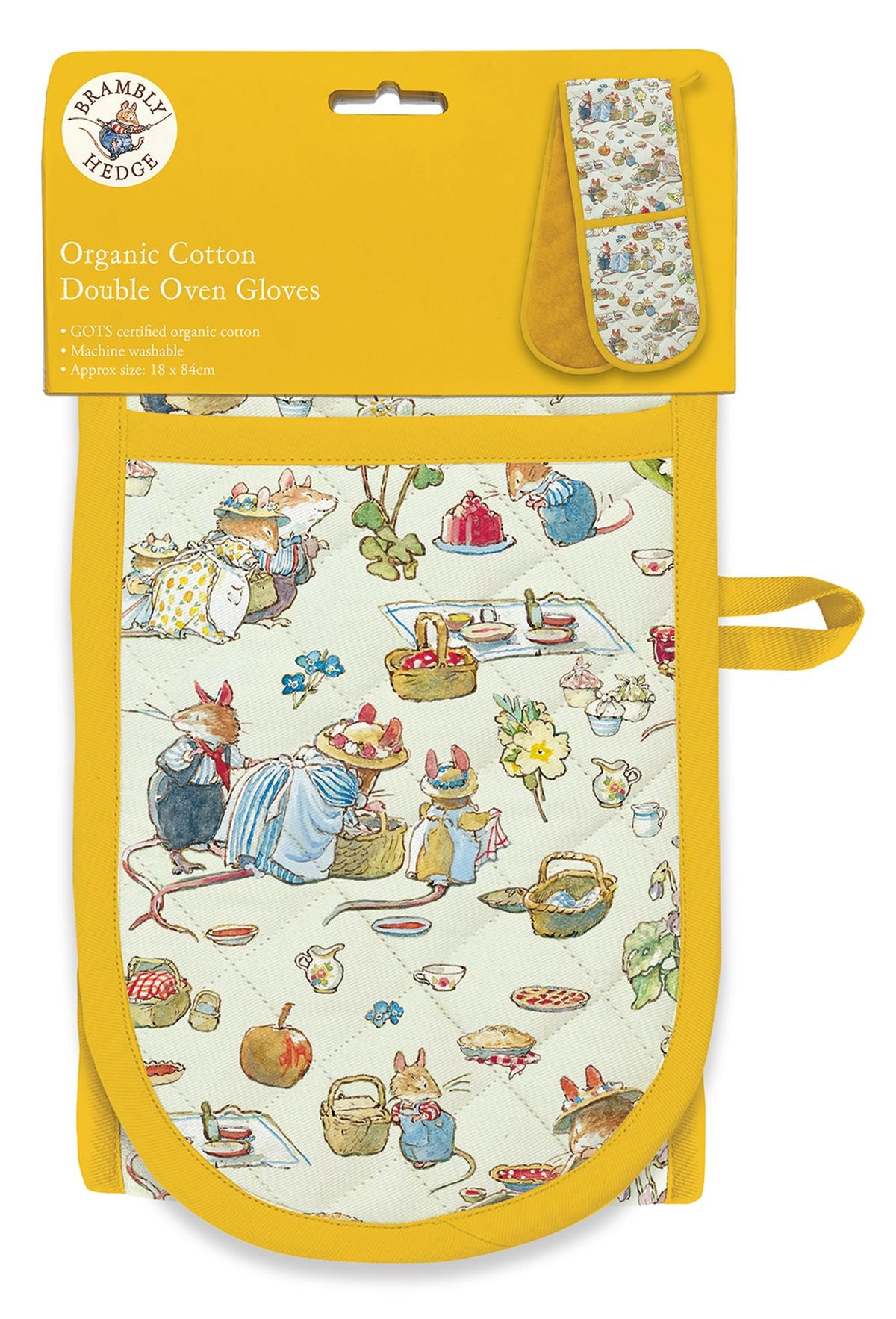 Jill Barklem Brambly Hedge Organic Cotton Double Oven Glove