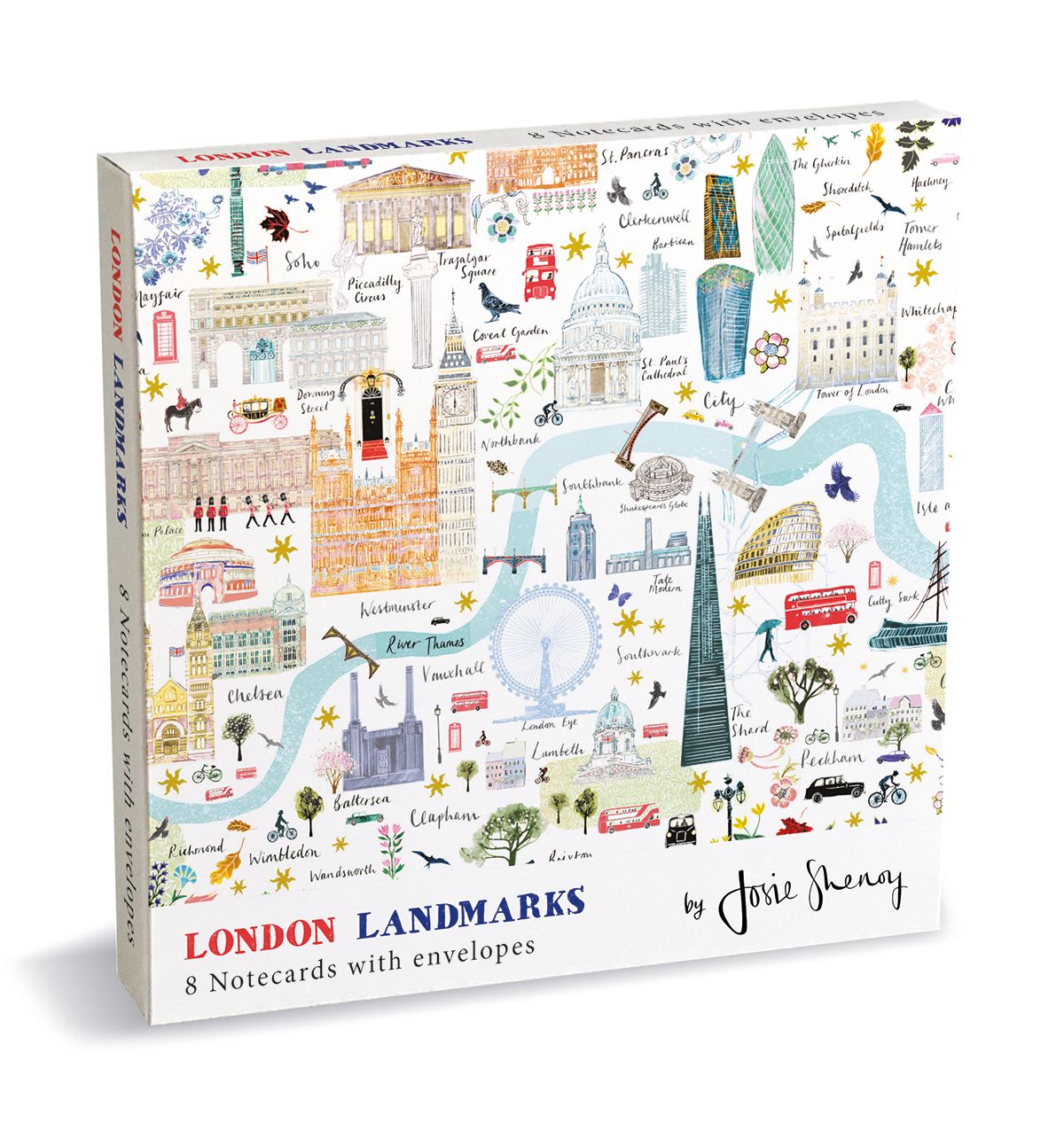 Josie Shenoy London Map & Landmarks Notecards Wallet