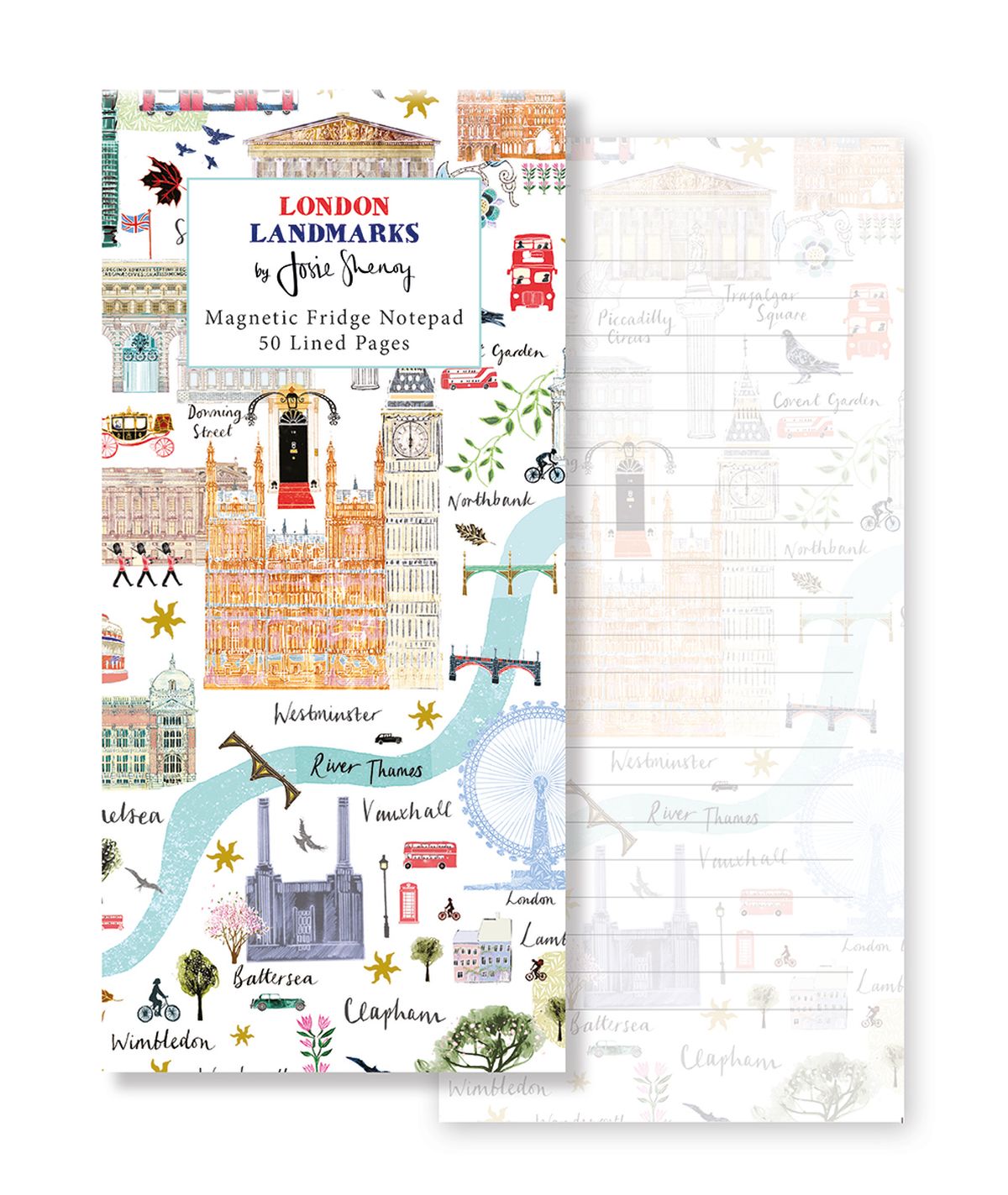 Josie Shenoy London Map Magnetic Notepad
