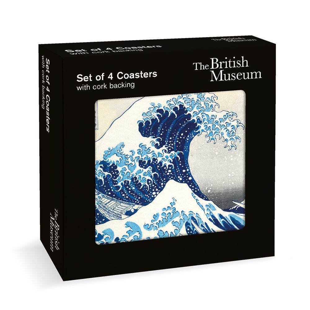 Katsushika Hokusai The Great Wave Cork-Backed Coasters