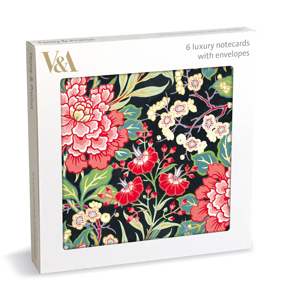 L.P. Butterfield Peony & Prunus Luxury Square Notecards Wallet