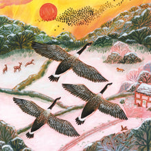 Lee Foster-Wilson Geese over Snowy Fields Christmas Card Pack