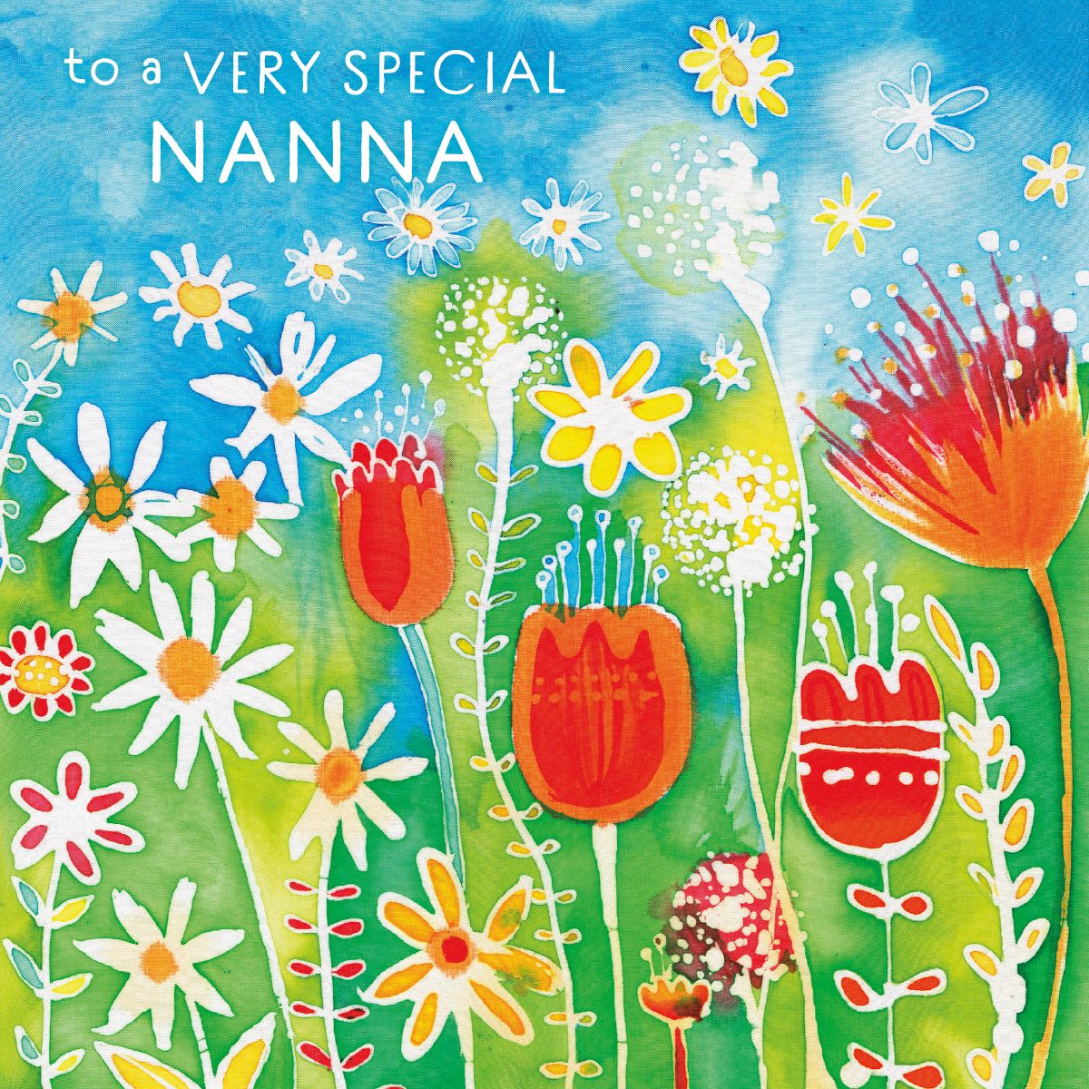Lisa Deighan Flower Fiesta Nanna Birthday Card