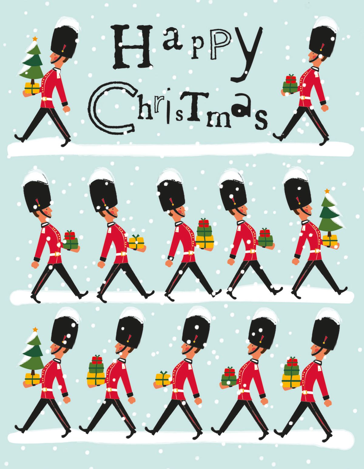 Liza Lewis Marching in the Snow Christmas Card Pack