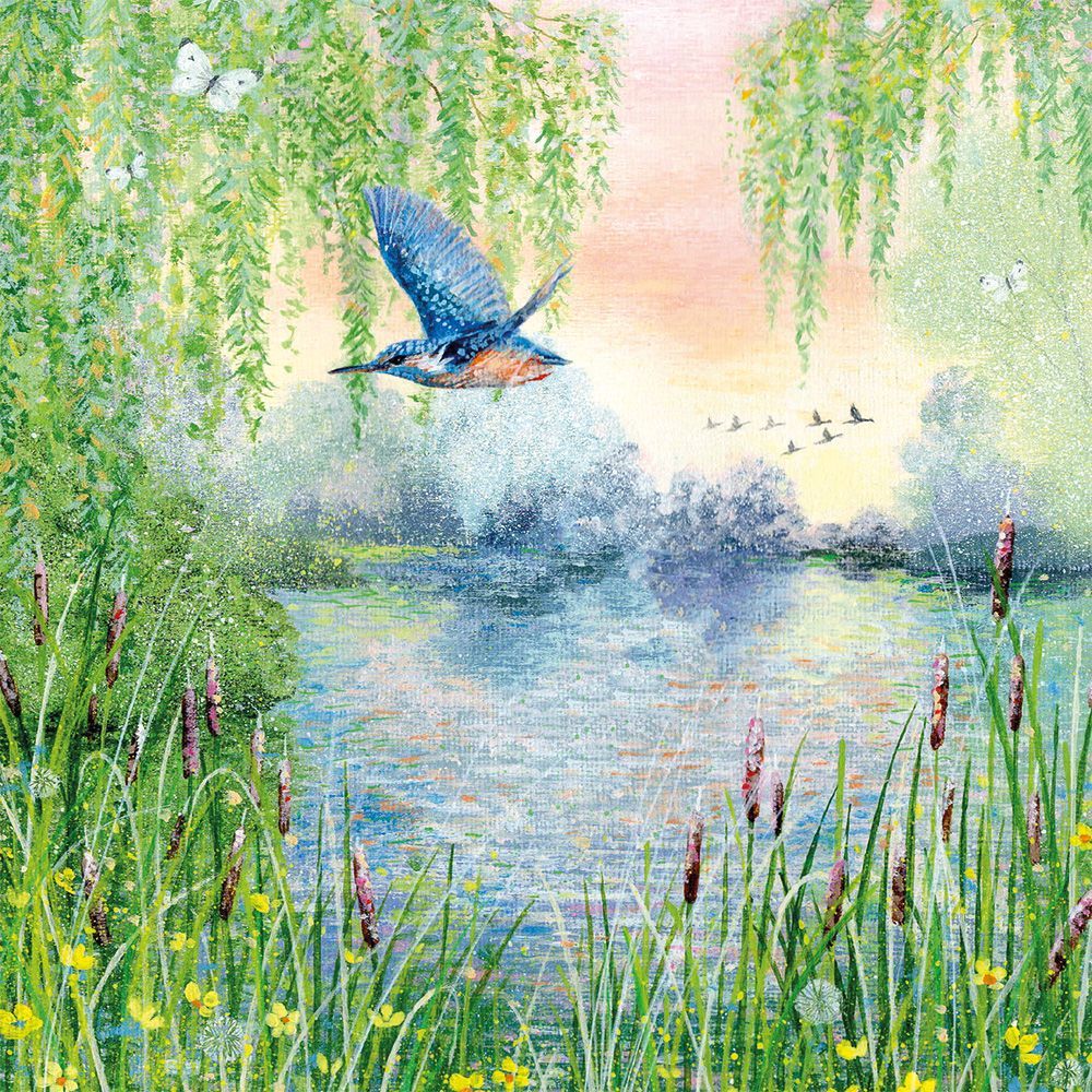 Lucy Grossmith Kingfisher Art Card