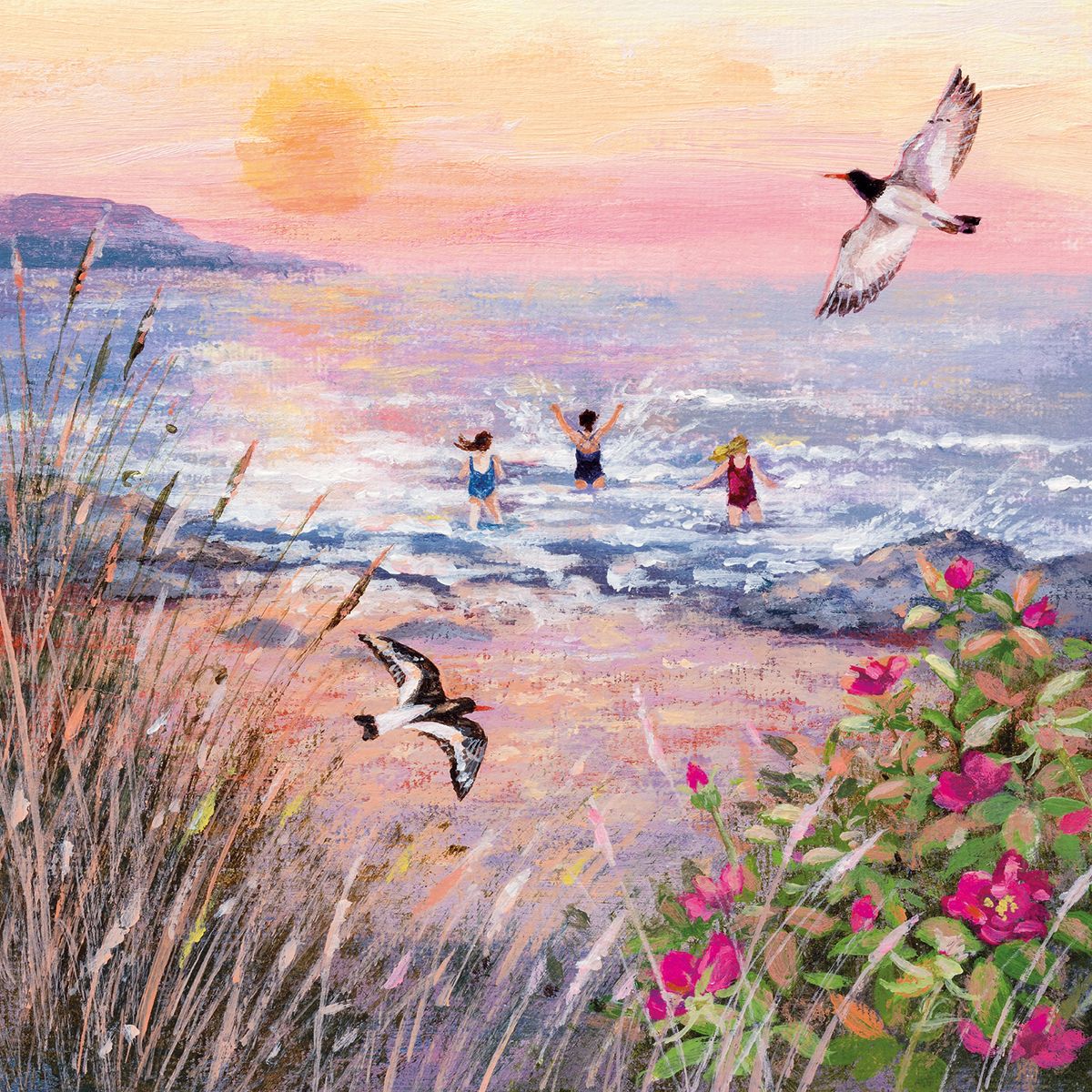 Lucy Grossmith Sunset Dip Art Card
