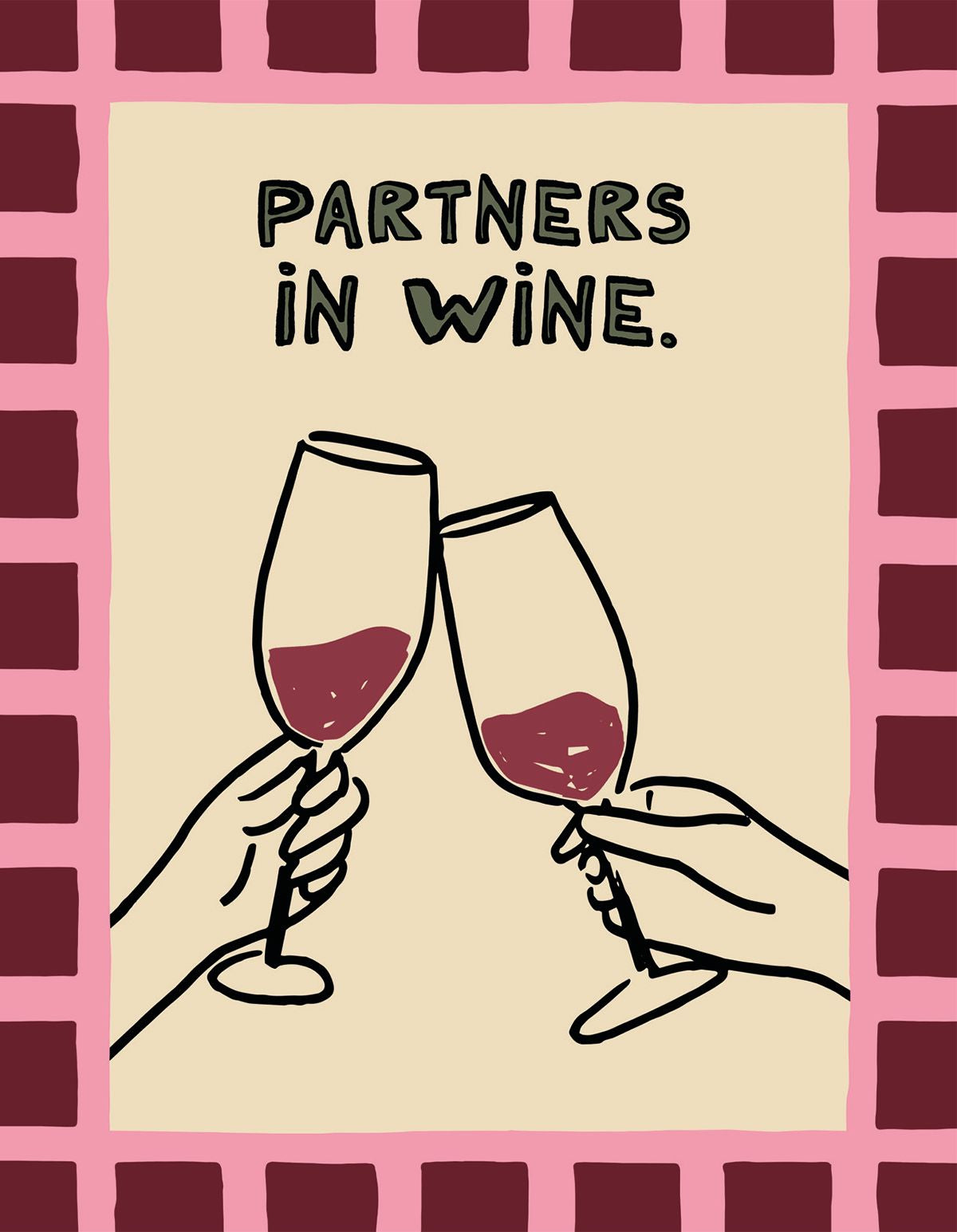 Lucy Raff Partners in Wine Greeting Card