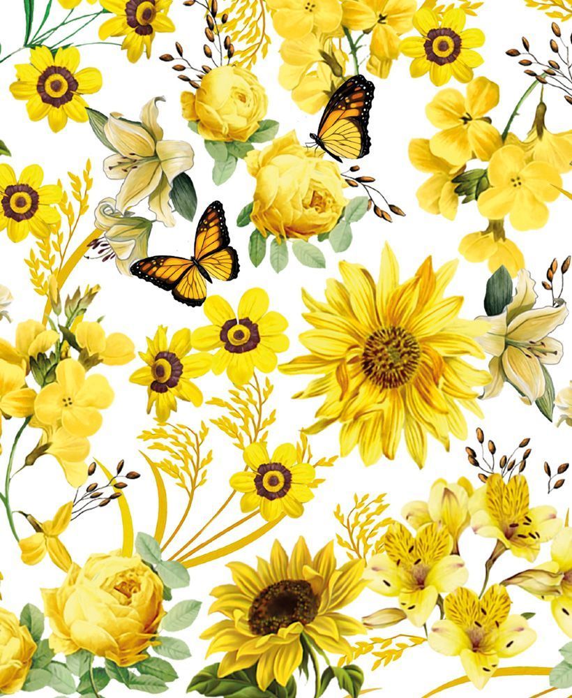 Mary Katrantzou Yellow Butterflies Art Card