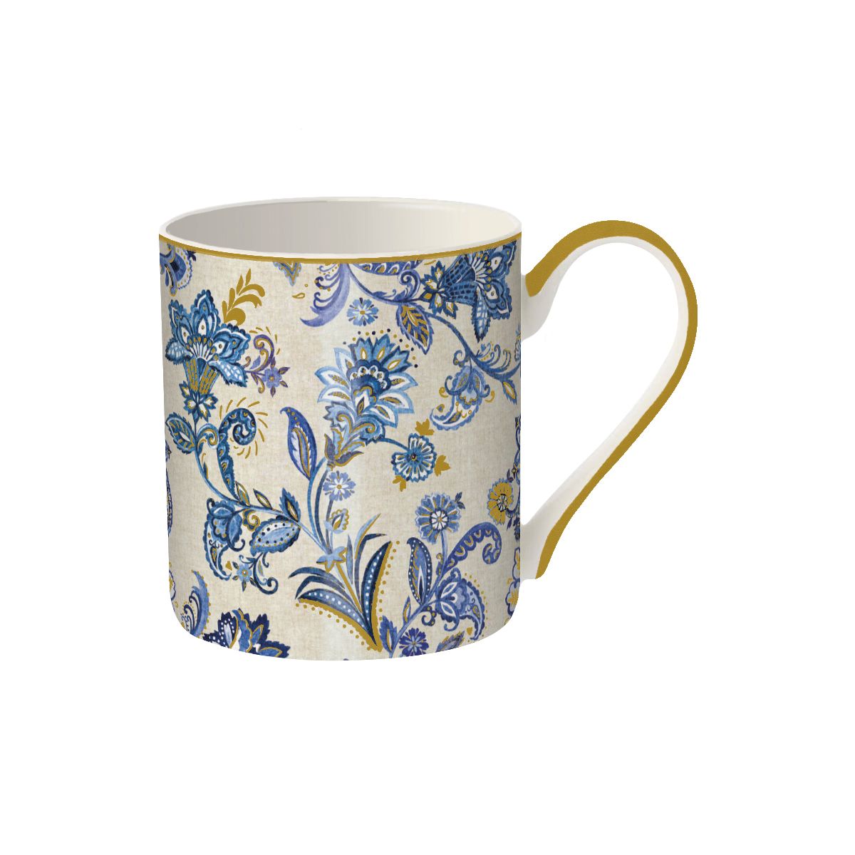 Matthew Williamson Paisley Blue Fine Bone China Mug