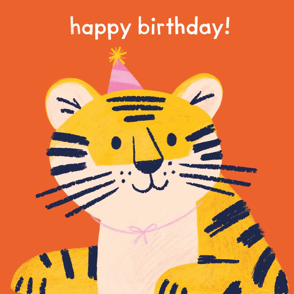 Miriam Bean (Eller Bea) Party Tiger Birthday Card
