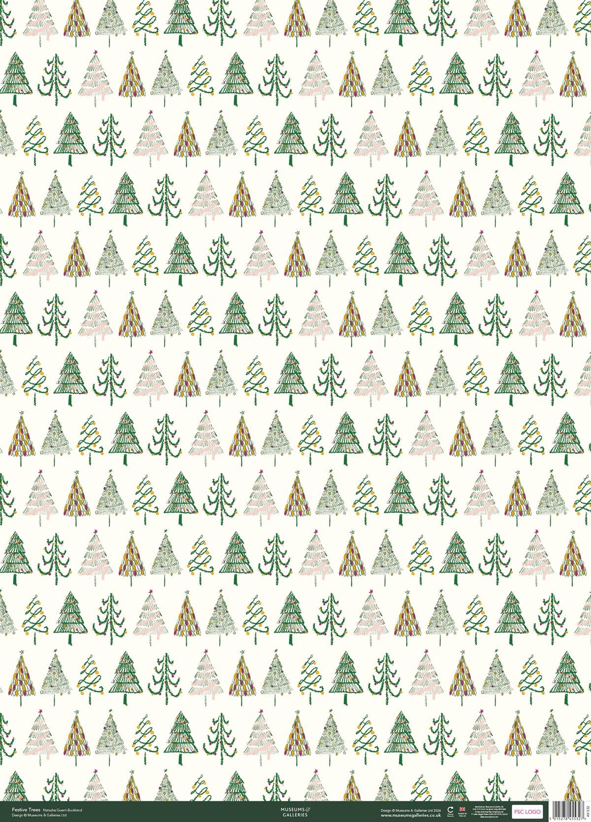 Natasha Guerri-Buckland Festive Trees Christmas Gift Wrap