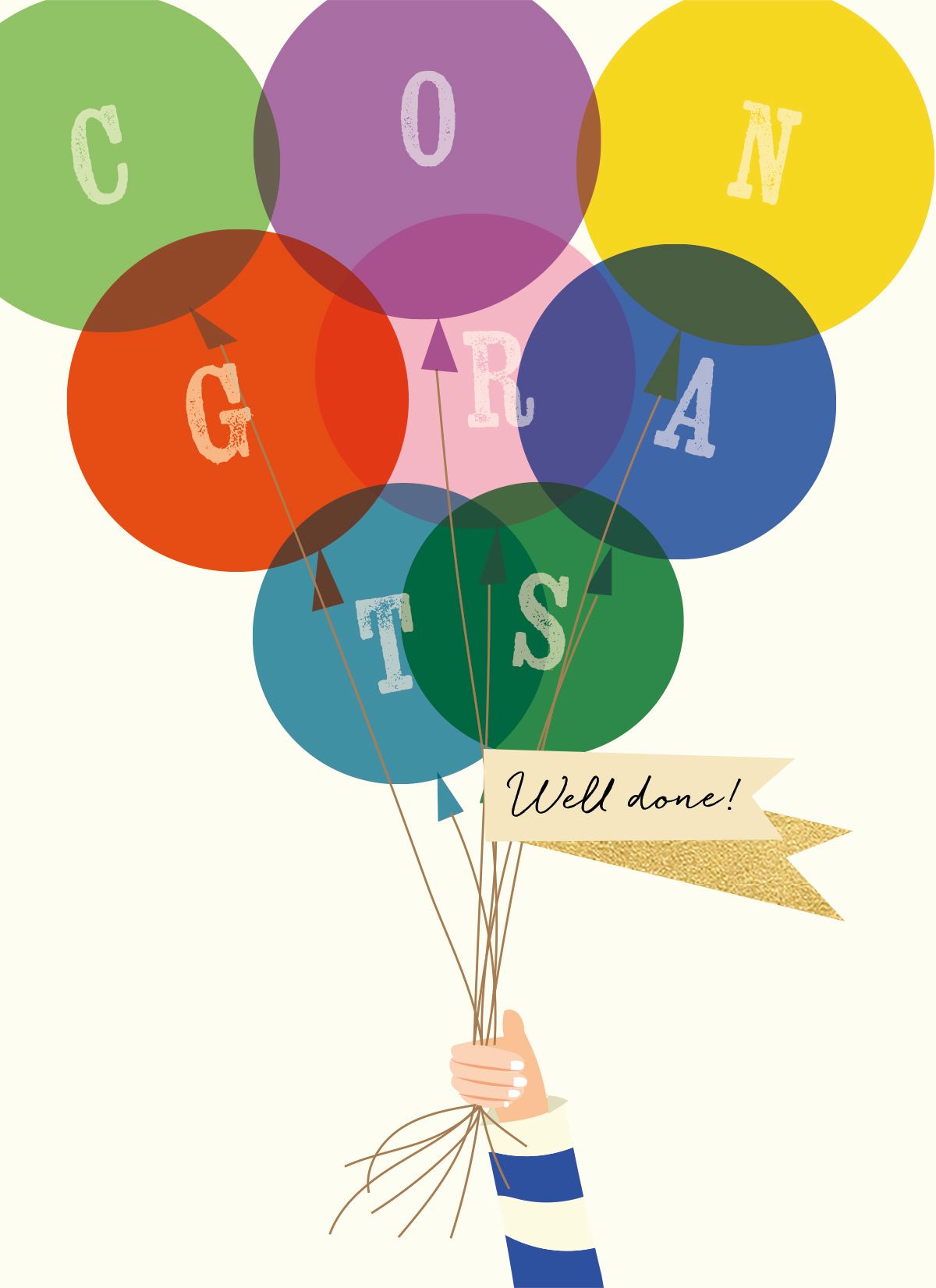 Nicola Evans Balloons Congratulations Card