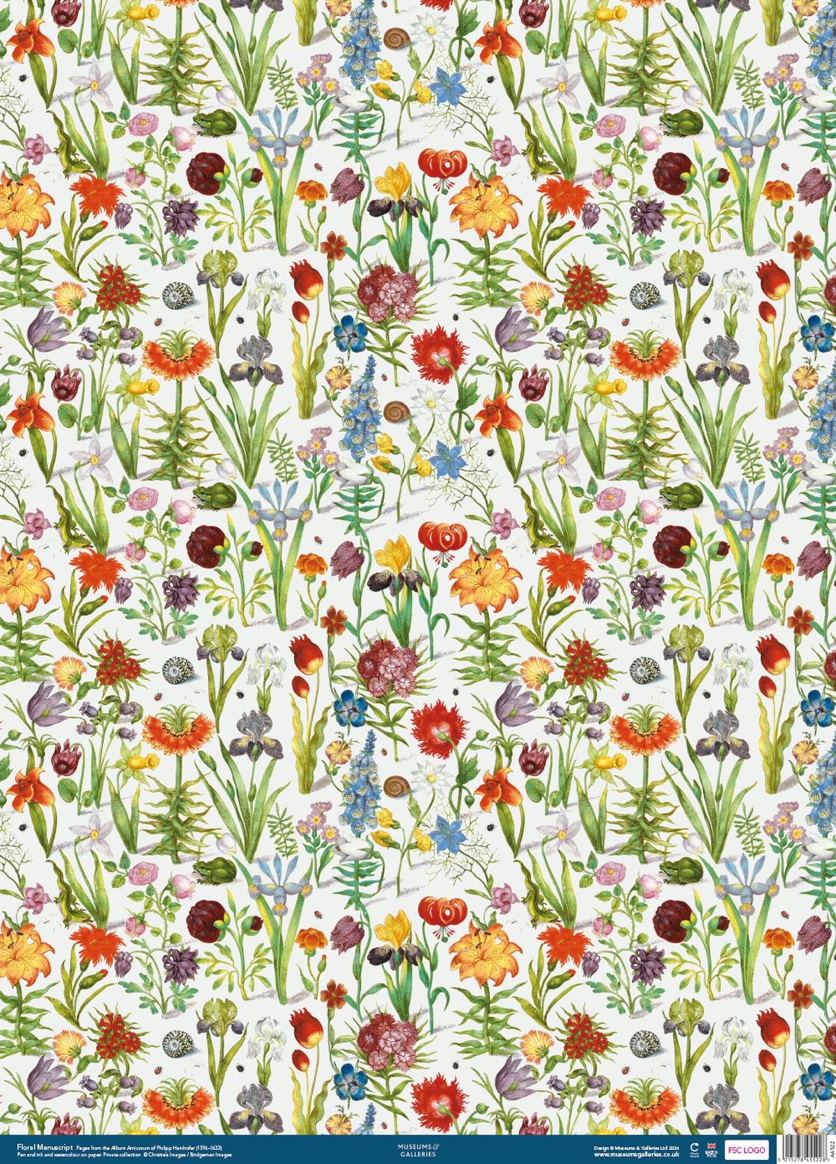 Philipp Hainhofer Floral Manuscript Gift Wrap