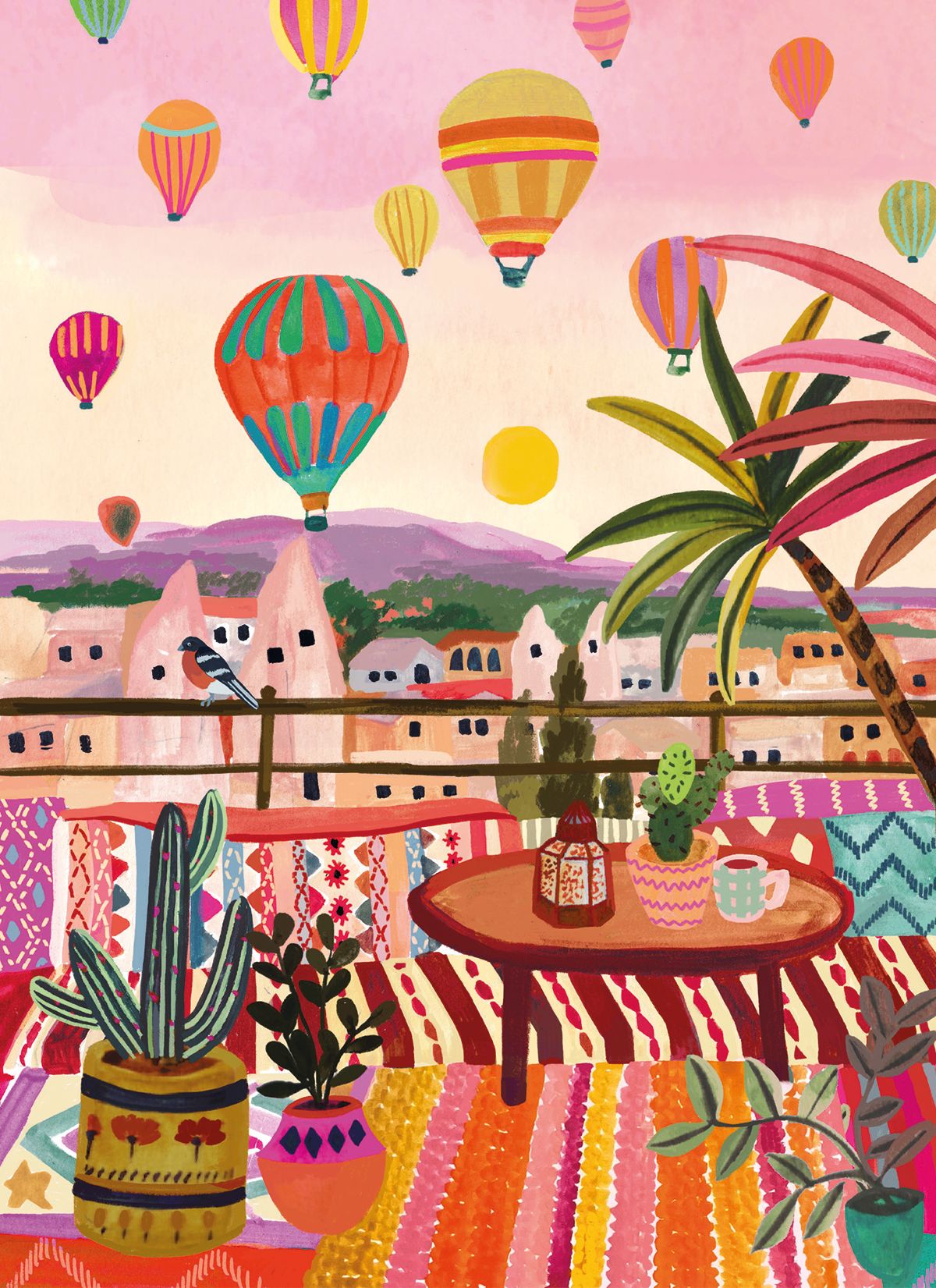 Rhi James Balloon Fiesta Greeting Card
