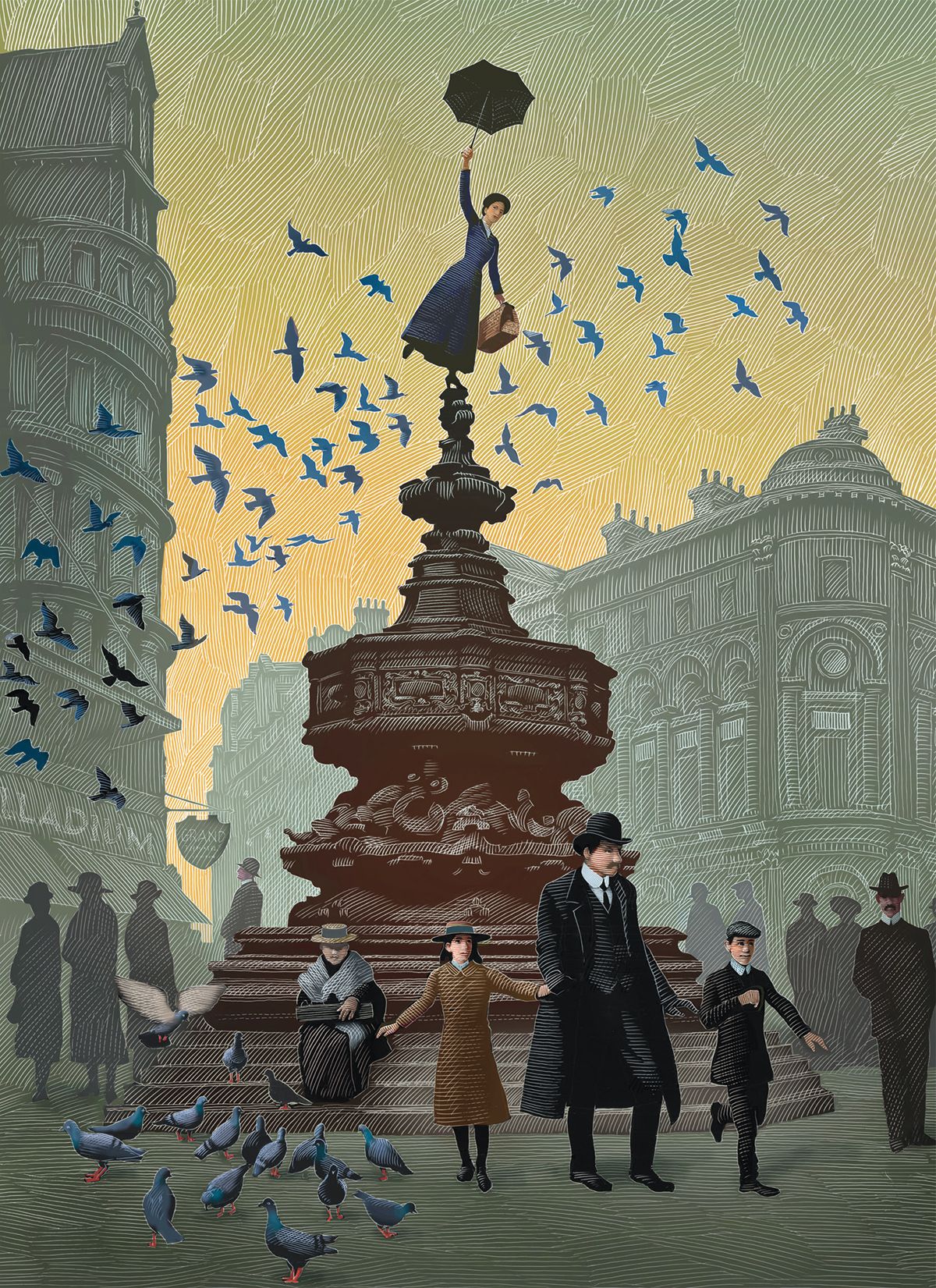 Scott McKowen Mary Poppins Art Card