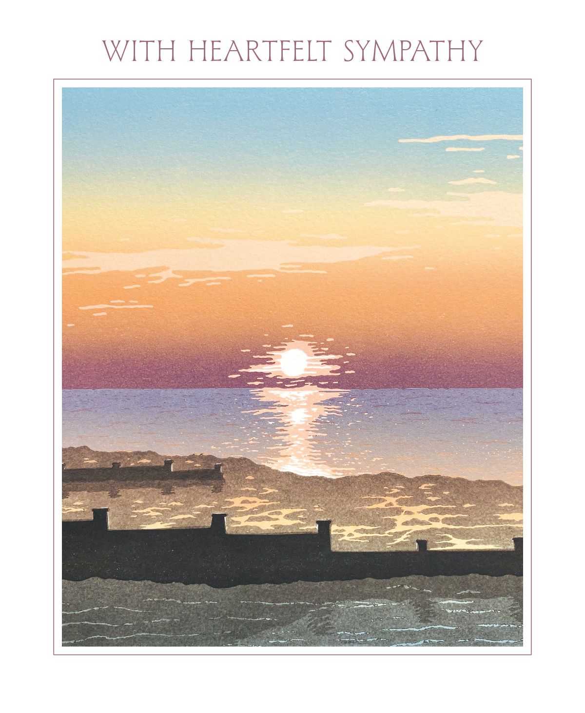 Sian Hulse Beach Sunset Sympathy Card