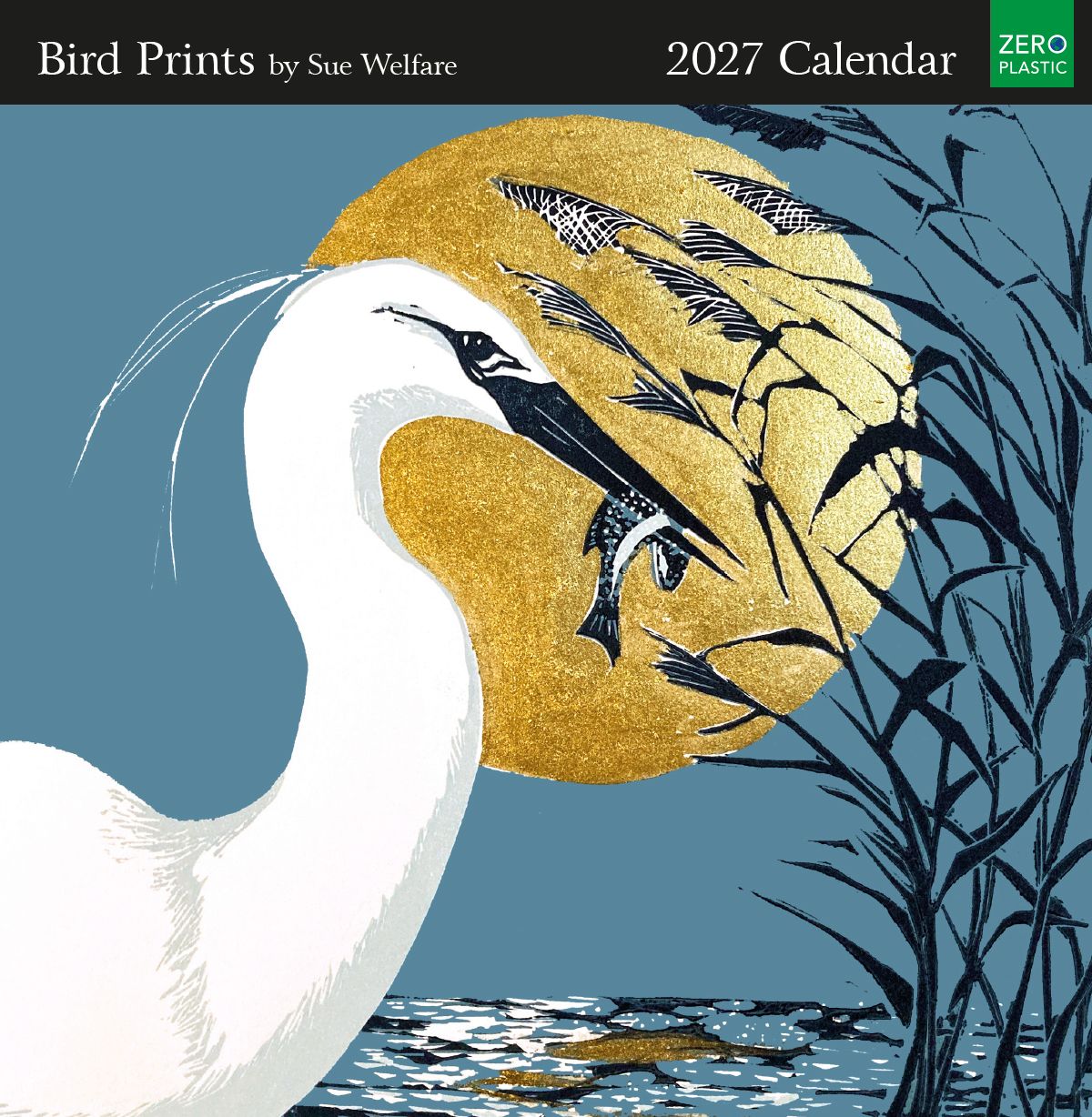 Sue Welfare Bird Prints 2027 Square Wall Calendar