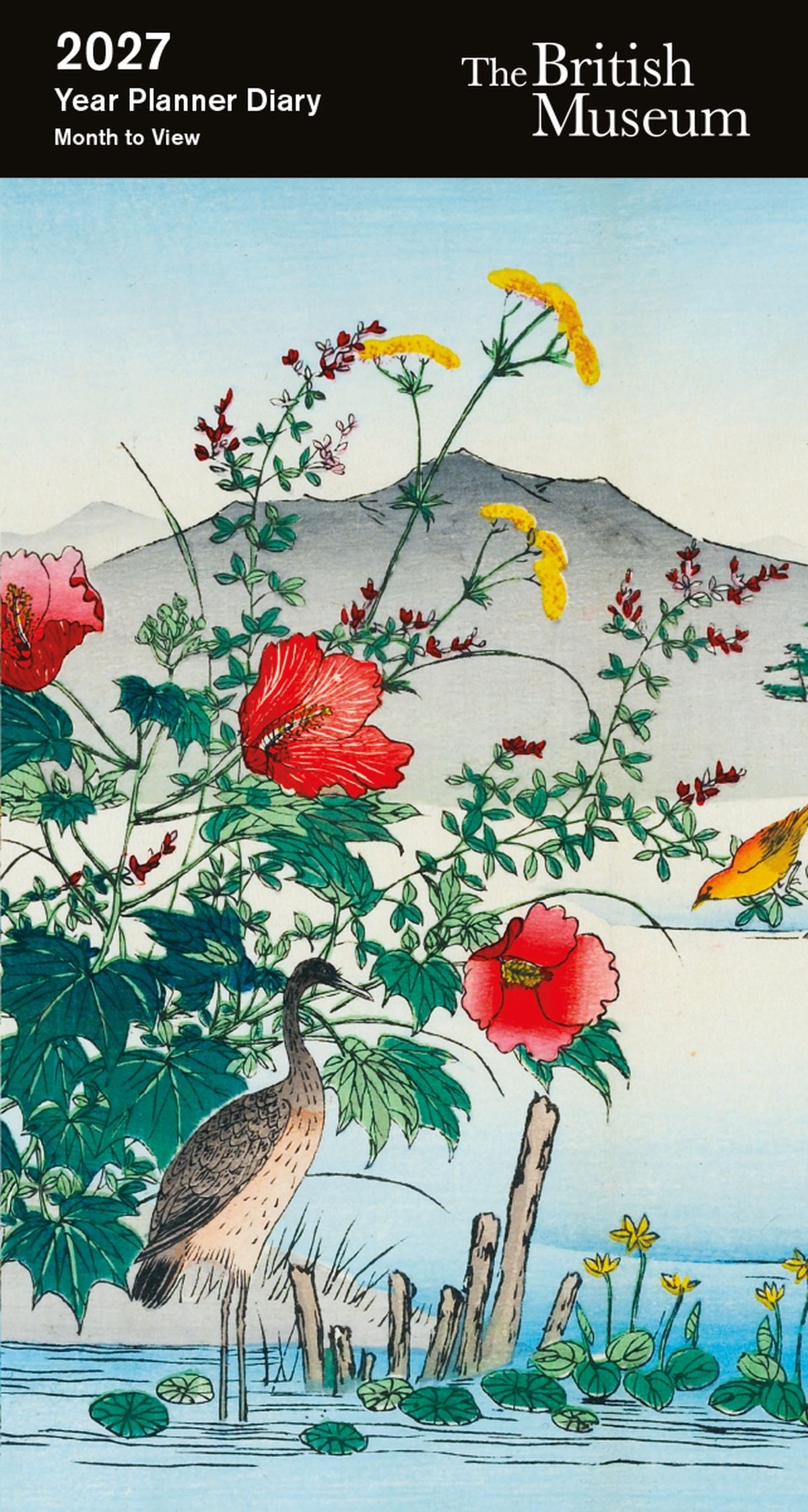 The British Museum Camellias, Plum Blossom and Cranes 2027 Slim Year Planner Diary