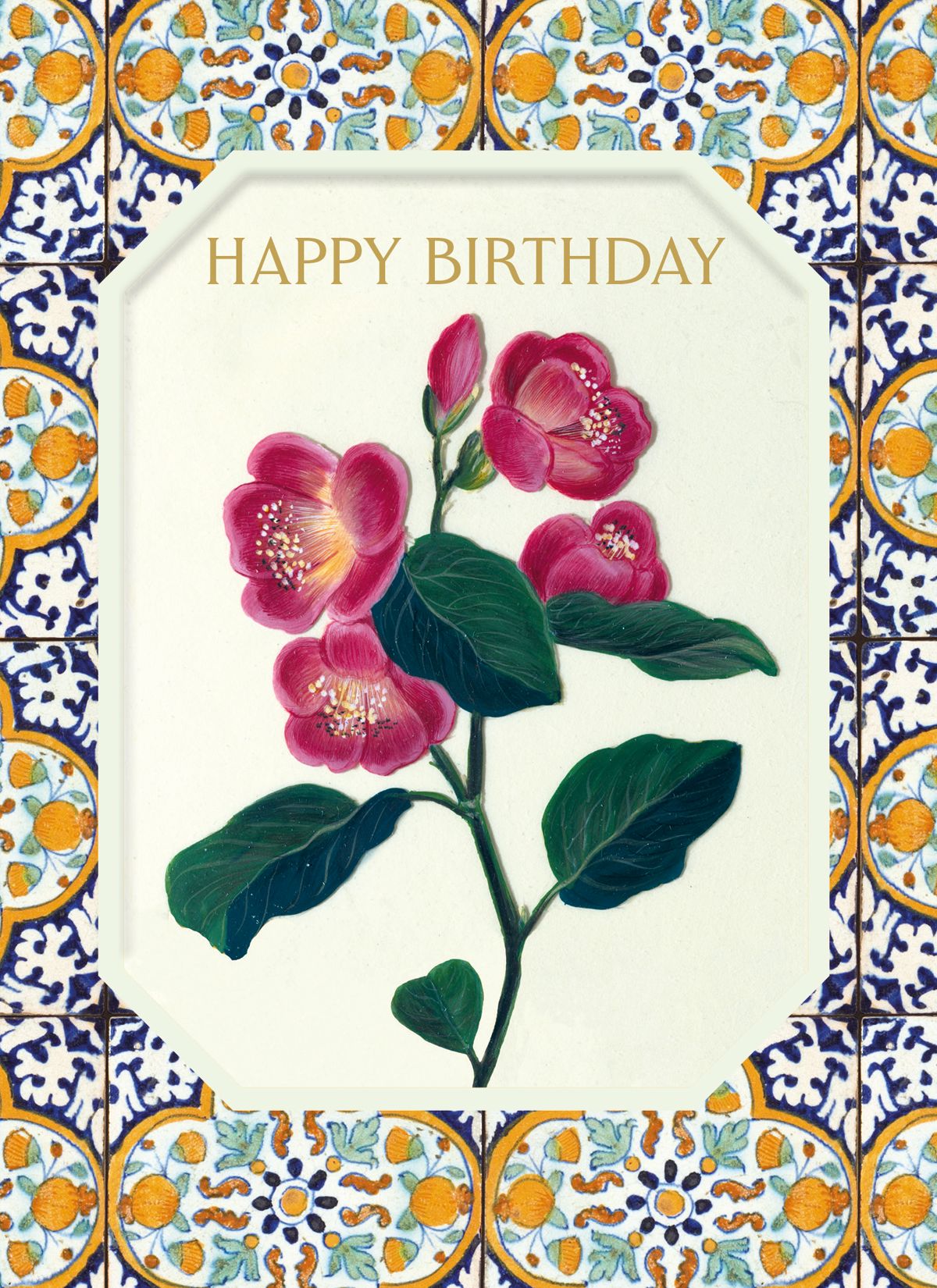 V&A Fruit and Flowers Embossed Art Card