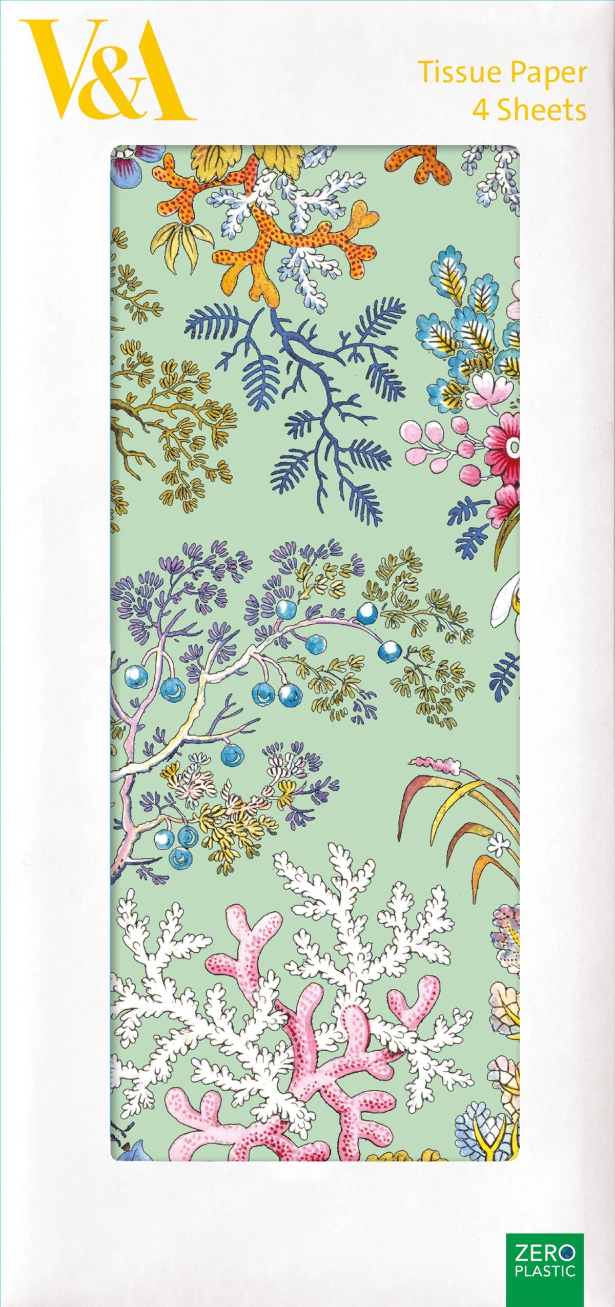 V&A Kilburn Coral (Aqua) Tissue Paper