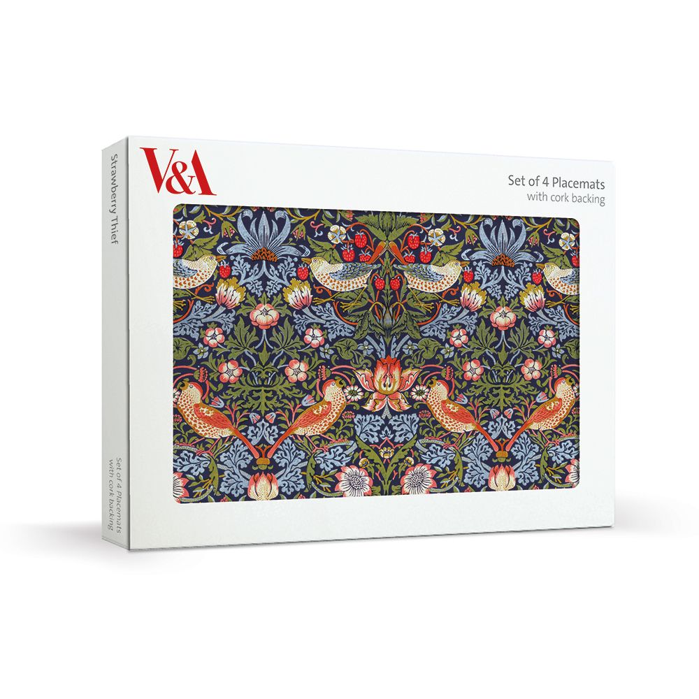 William Morris Strawberry Thief Cork-Backed Placemats
