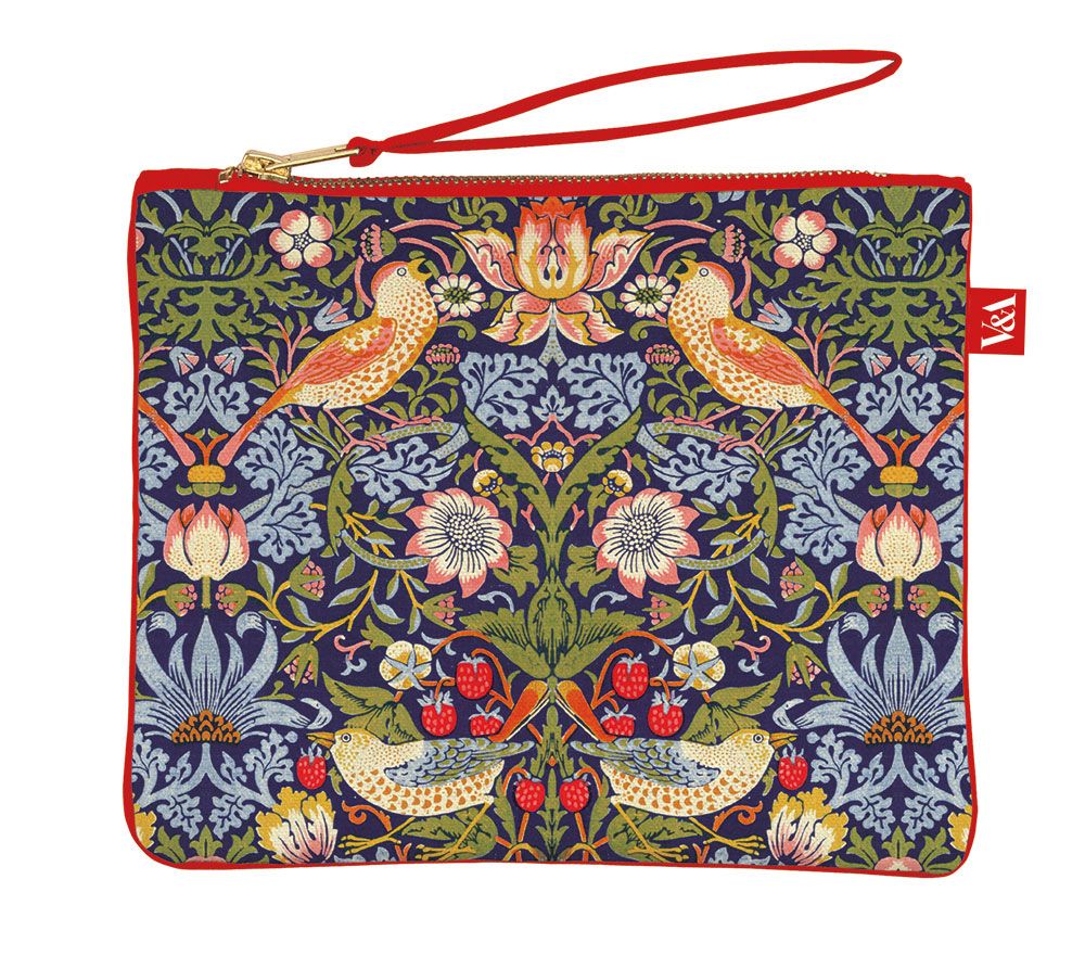 William Morris Strawberry Thief Organic Cotton Zip Pouch