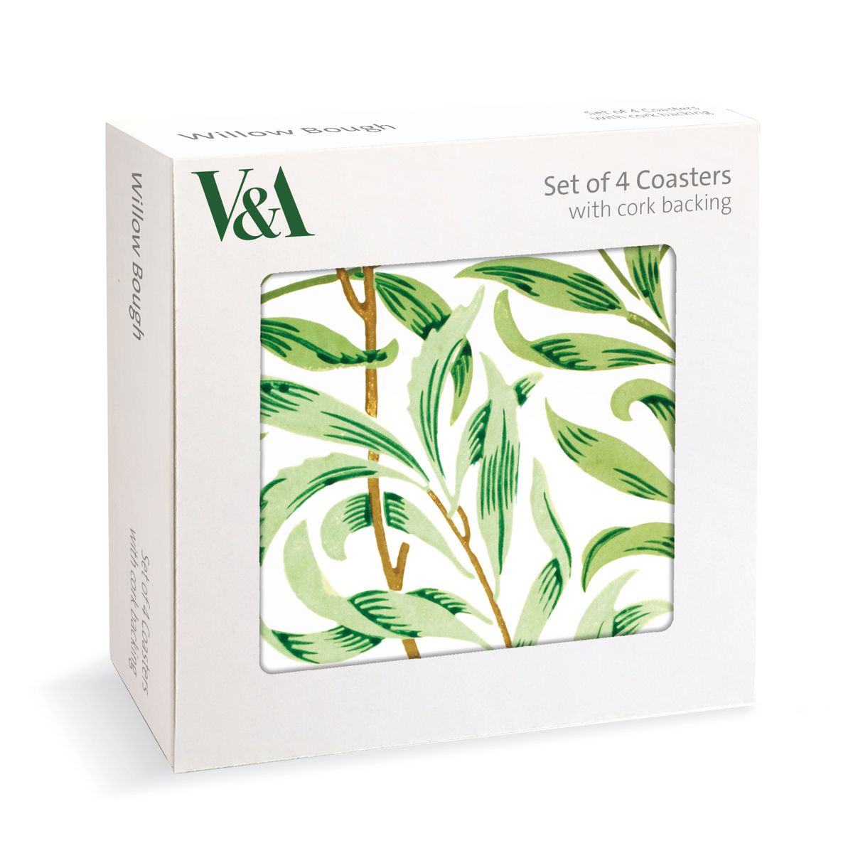 William Morris Willow Bough Cork-Backed Coasters