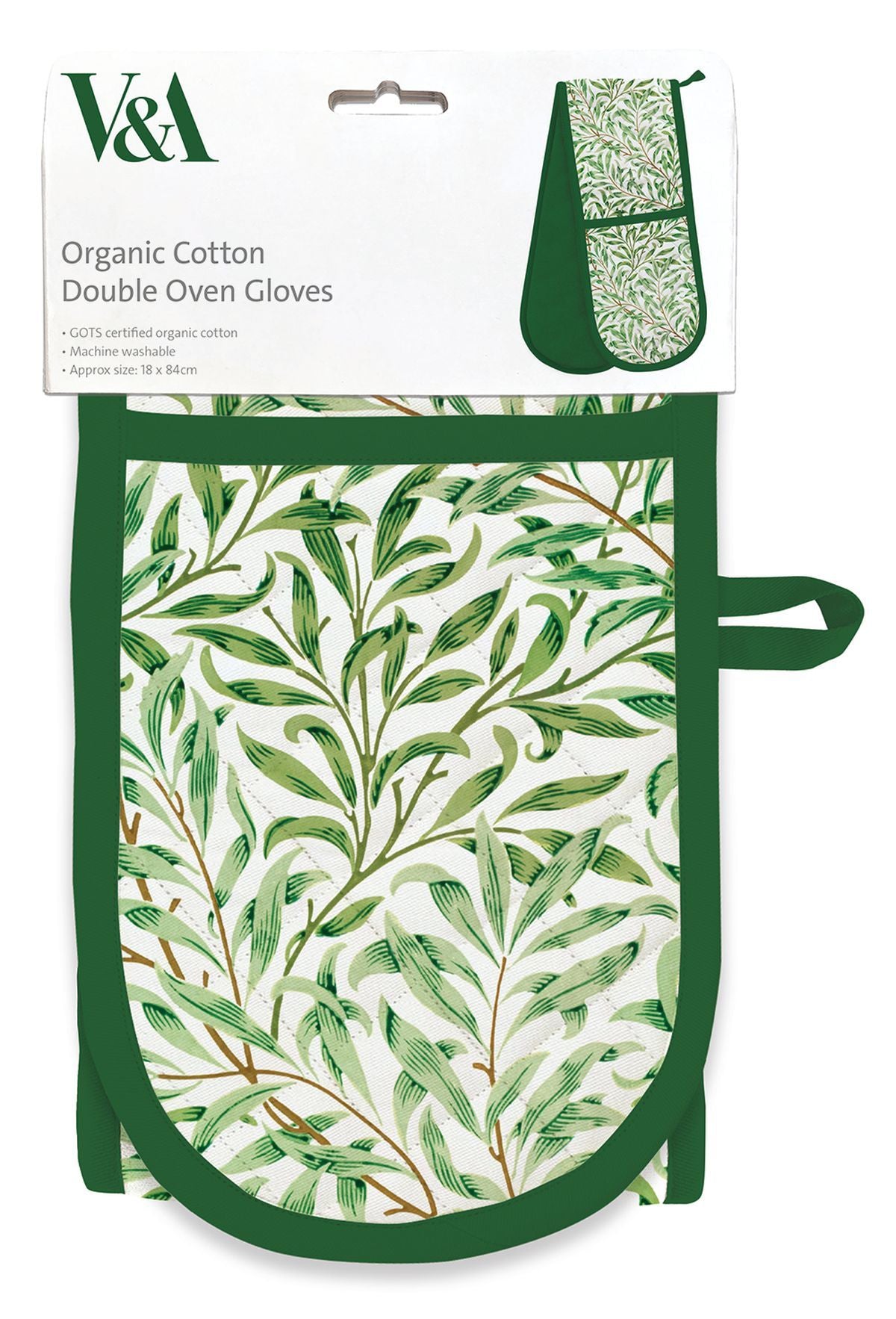 William Morris Willow Bough Organic Cotton Double Oven Glove
