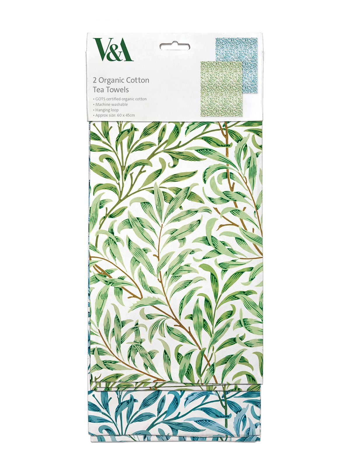 William Morris Willow Boughs Organic Cotton Tea Towel