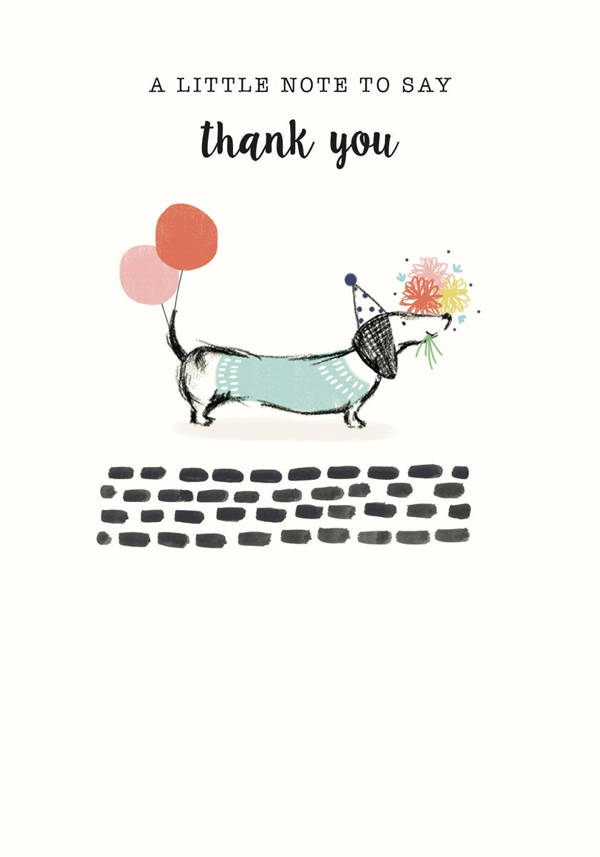 Sausage Dog Thank You Card