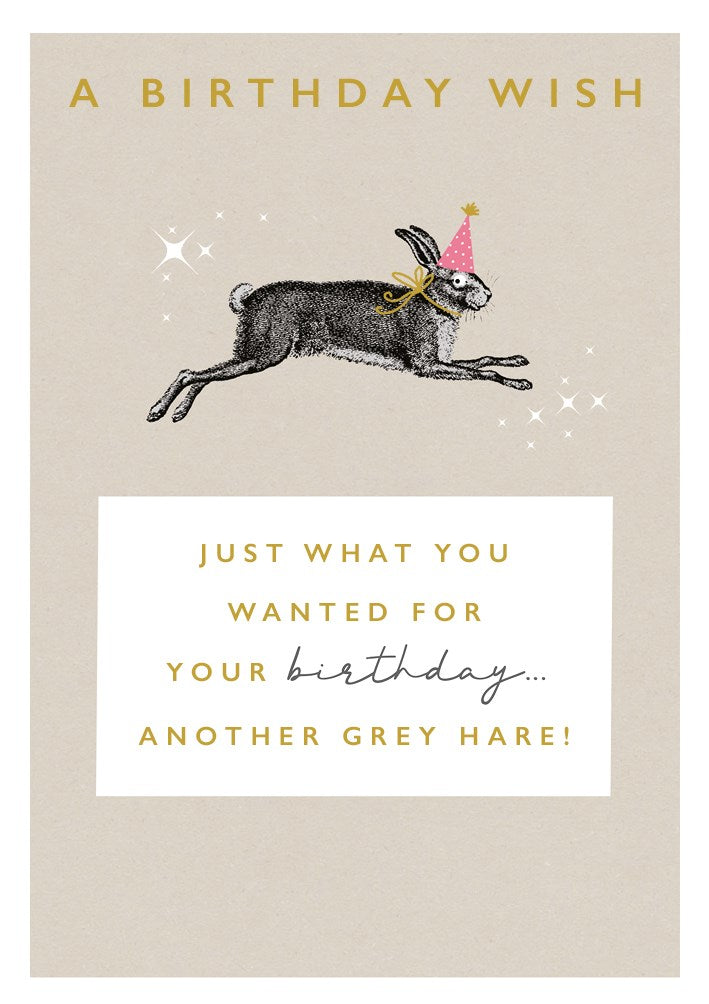 Another Grey Hare Rock On Card