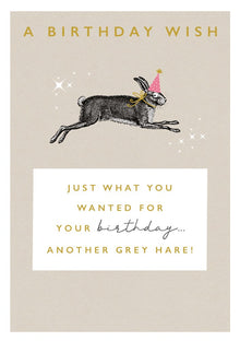 Another Grey Hare Rock On Card