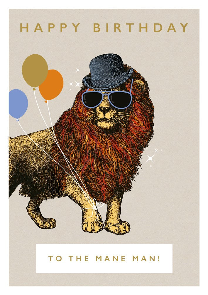 To the Mane Man Rock On Card