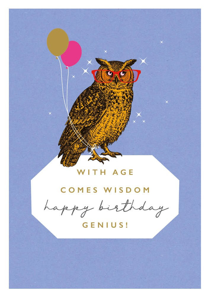 With Age Comes Wisdom Rock On Card