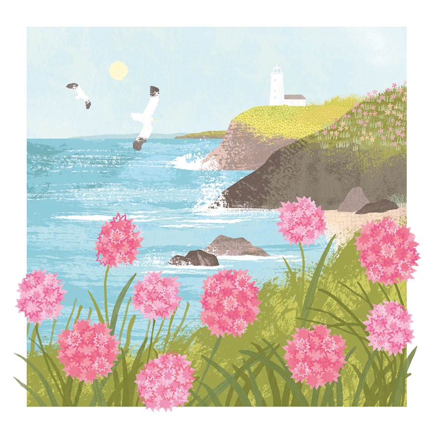 Floral Coast Over the Isles Card