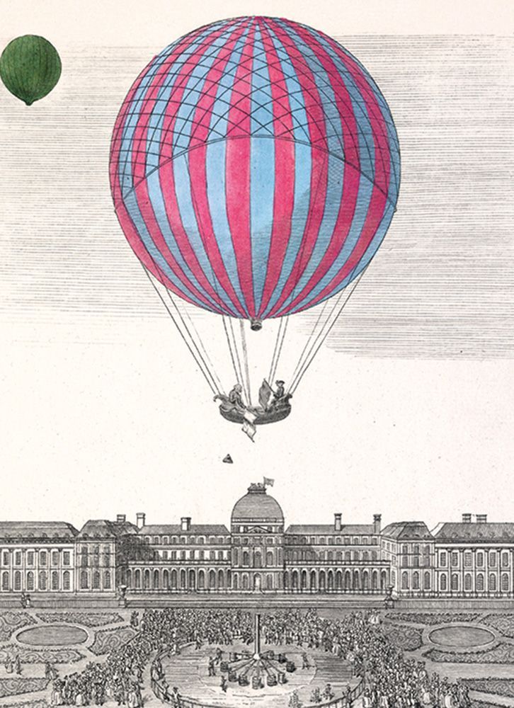 Jacques Charles and Ainé Robert The First Ascent Art Card
