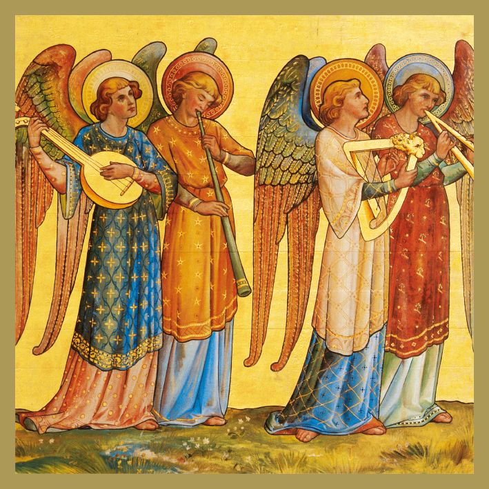 William Burges Angel Musicians Christmas Card Pack