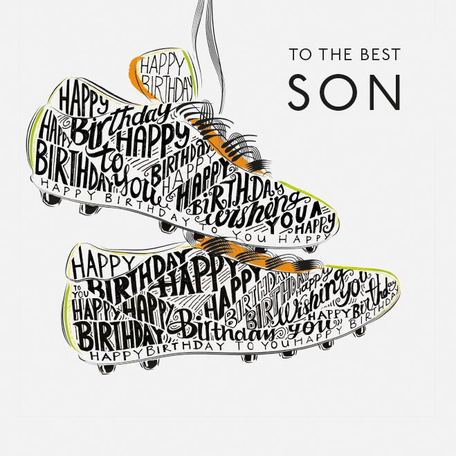 Jo Spicer Birthday Boots Son Card