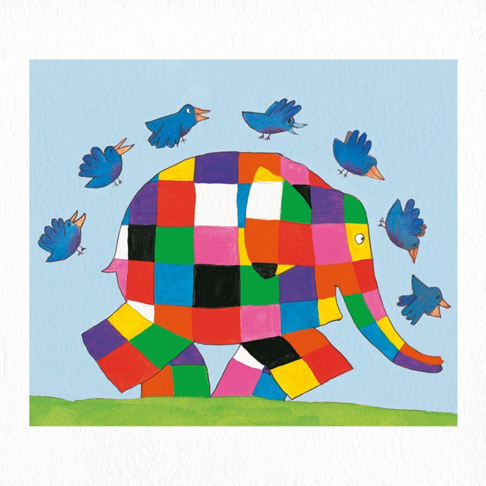 David McKee Elmer Art Card