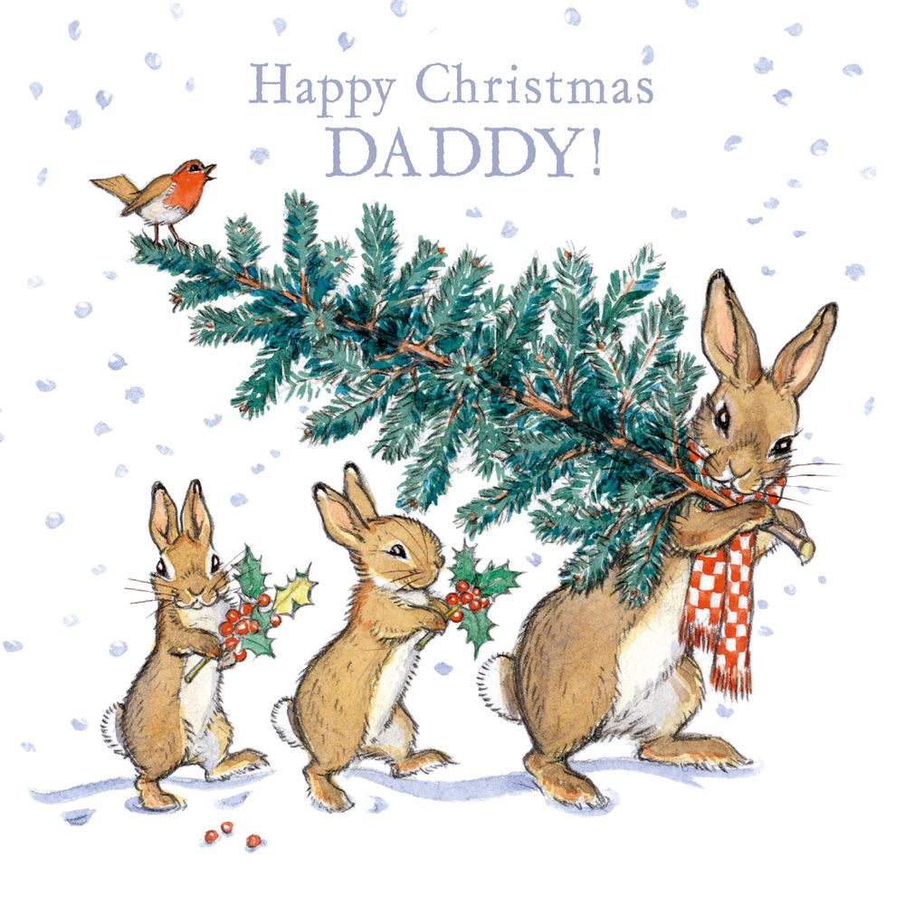 Molly Brett Daddy Bringing Home the Tree Christmas Card