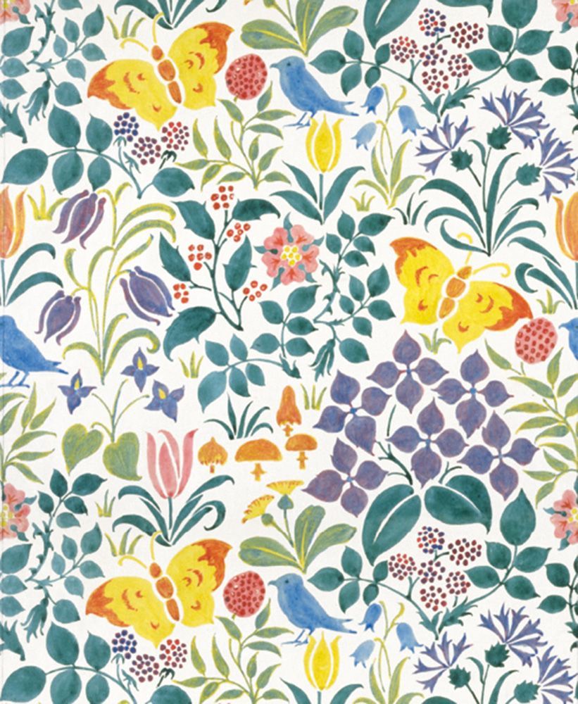 C.F.A. Voysey Spring Flowers Art Card