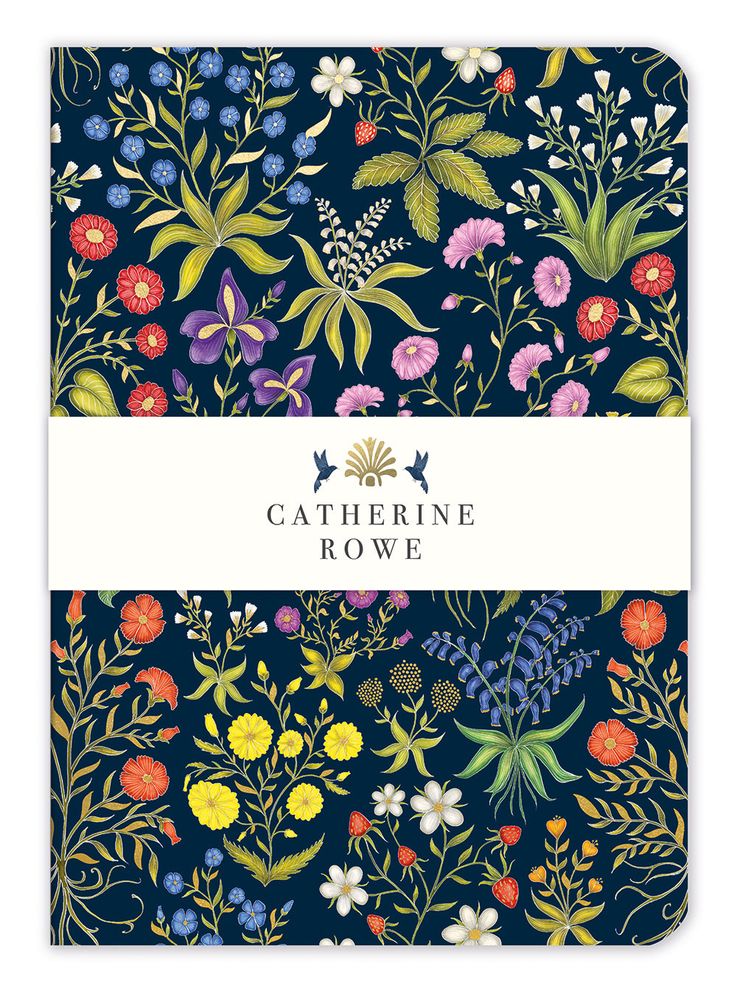 Catherine Rowe Medieval Floral A5 Luxury Lined Notebook