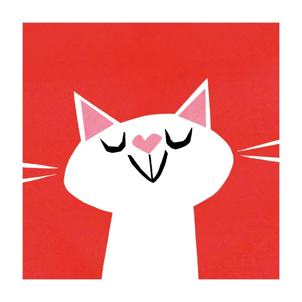 Emily Fox Love Cat Art Card